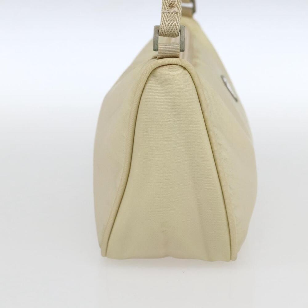 PRADA Accessory Pouch Nylon Ivory Silver Auth 160936 - Picture 3 of 16